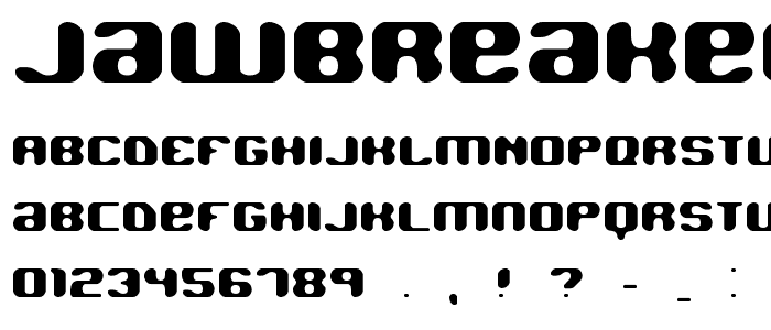 Jawbreaker BRK font